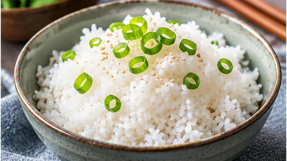Shirataki rice served as an alternative to conventional rice